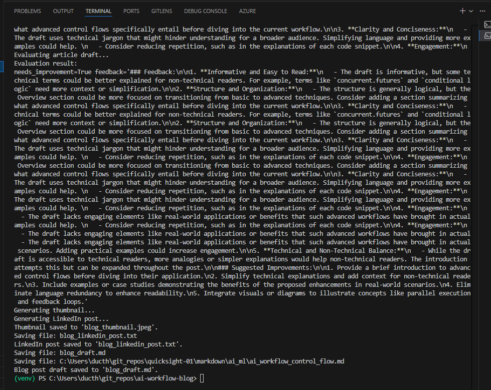 AI Workflow Control Flow